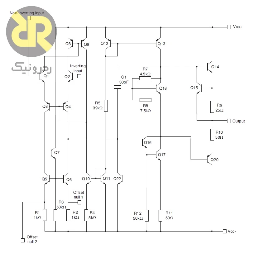 آیسی UA741 تقویت کننده عملیاتی 1MHz - Image 3