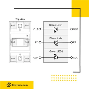 سنسور sfh7070 نوری مجتمع برای پایش ضربان قلب (HRM) LED سبز (530 نانومتر)