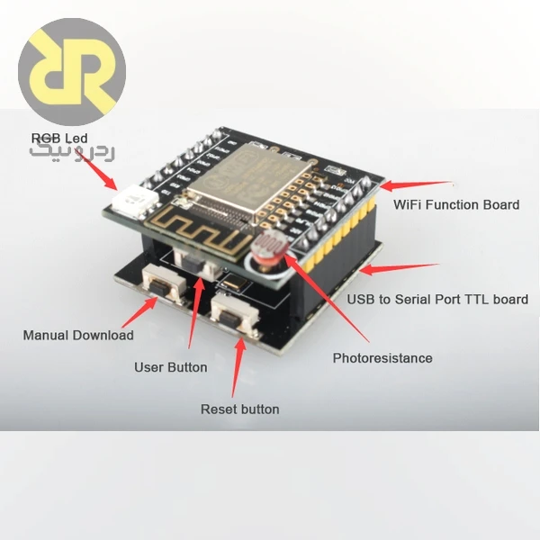 ماژول ESP8266-WITTY توسعه وایفای IoT Sensor Board - Image 6