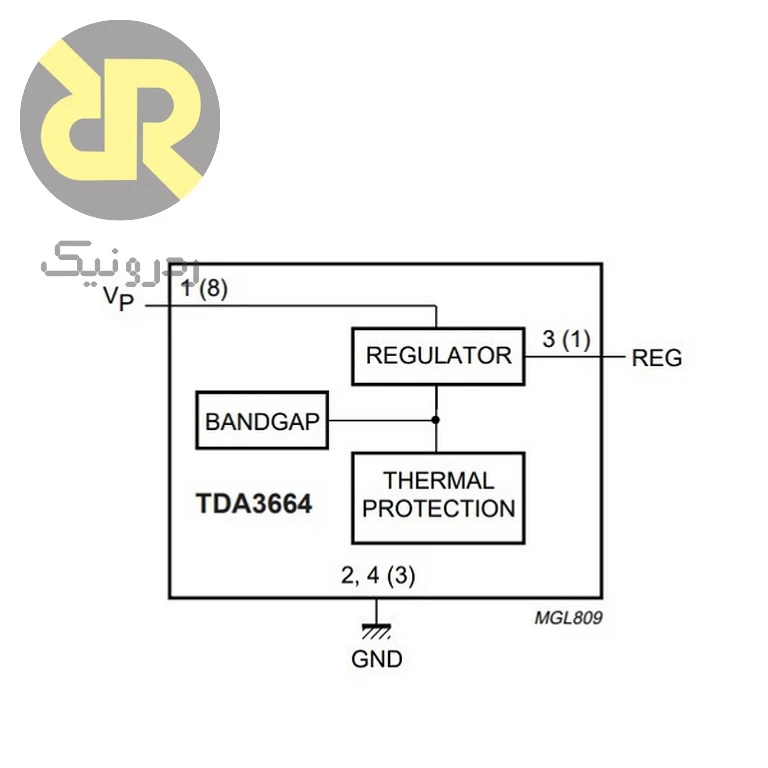 آی سی TDA3664 رگولاتور ولتاژ LDO 5V - Image 2