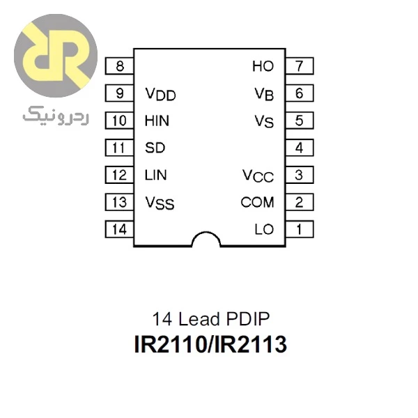 آی سی IR2110S گیت درایور نیم پل High-Side/Low-Side - Image 2