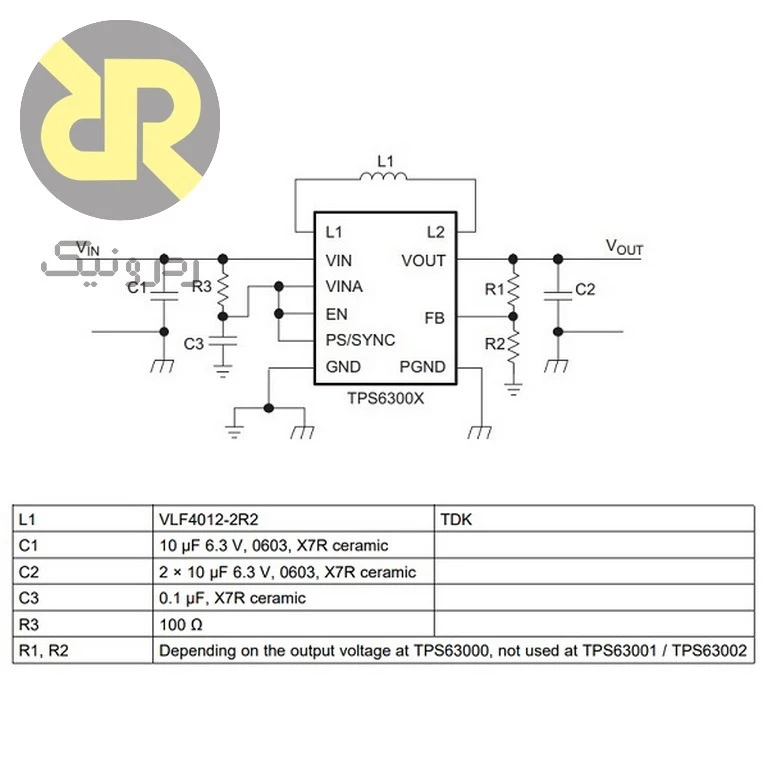 آی سی TPS63001 رگولاتور سوئیچینگ Buck-Boost ولتاژ 1.8V to 5.5V - Image 3
