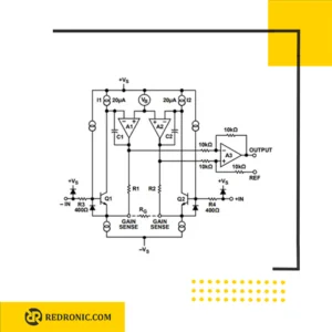آی‌سی ‏ad620‏ تقویت‌کننده ابزار دقیق استاندارد با دقت بالا