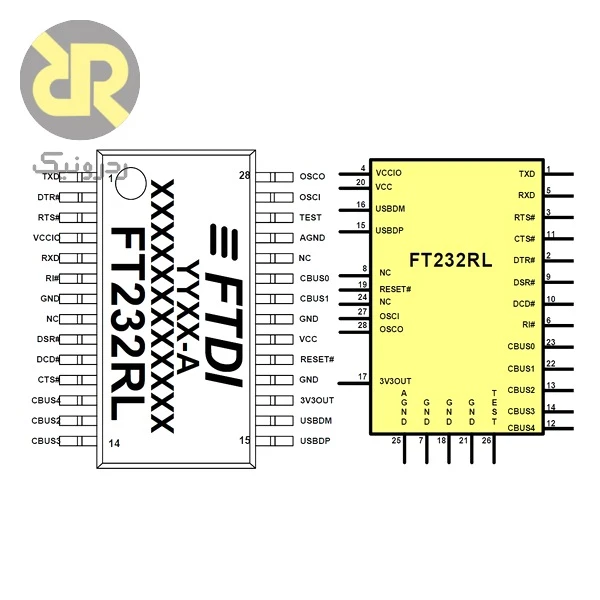 آی سی FT232RL مبدل USB به UART با رابط USB to UART - Image 2