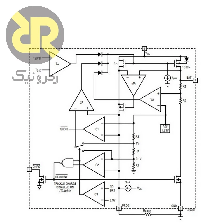 آی سی LTC4054ES5 شارژر باتری لیتیومی 800mA - Image 2