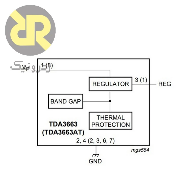 آی سی TDA3663 رگولاتور ولتاژ LDO 3.3V - Image 2